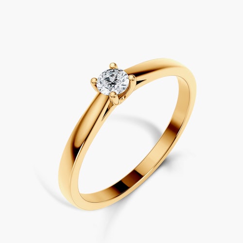 Pierścionek zaręczynowy SAVICKI: złoty, diament